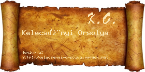 Kelecsényi Orsolya névjegykártya