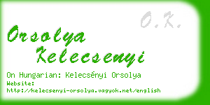 orsolya kelecsenyi business card